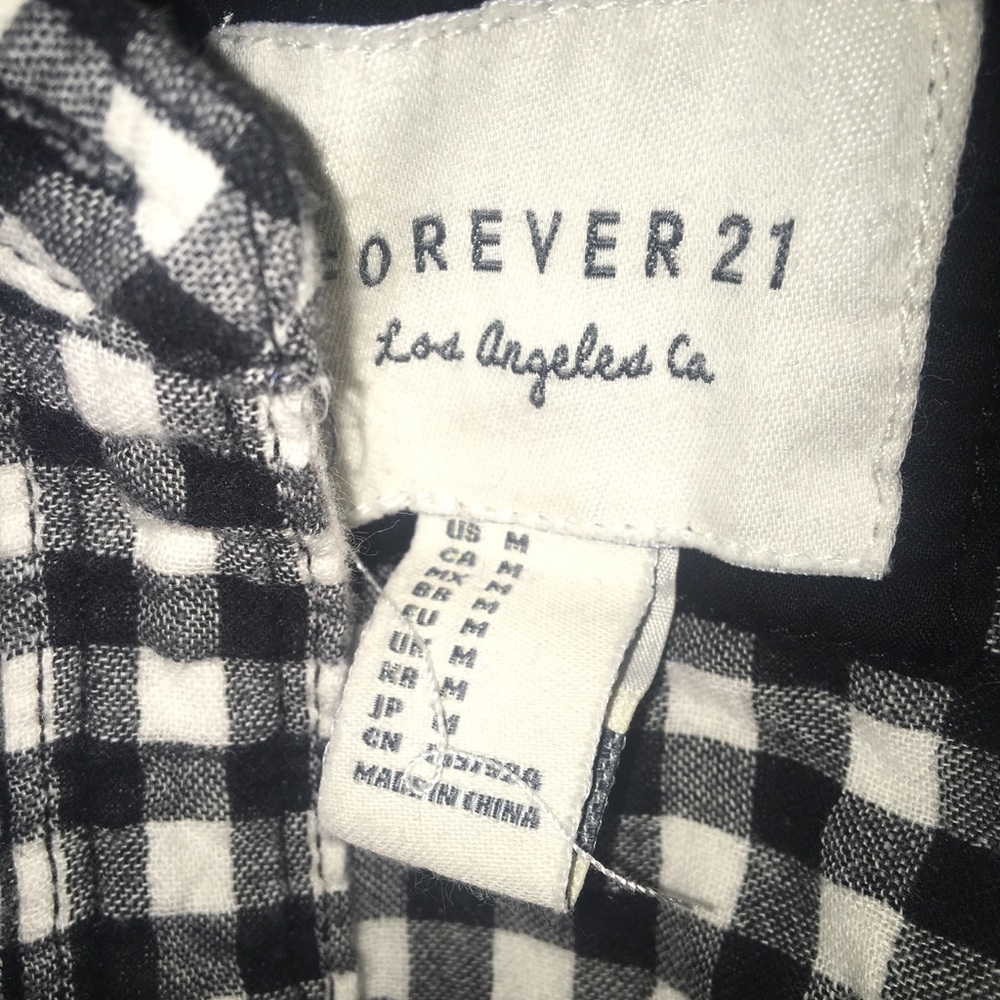 Black and white checkered flannel